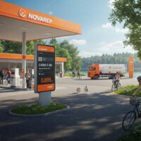 Haftkleber-Tankstelle